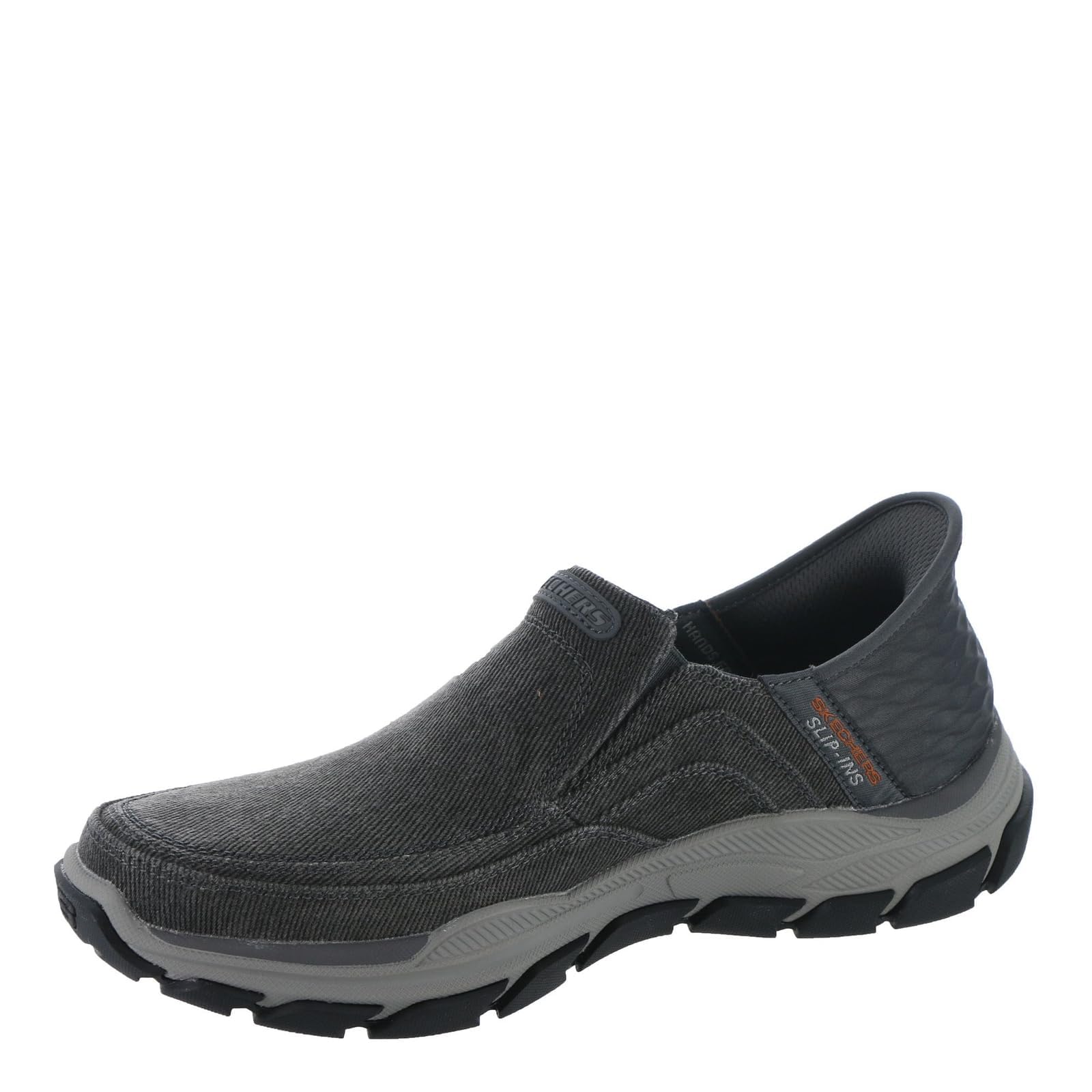 Skechers Respected-Holmgren erkek bağcıksız loafer, kömür, 10 ekstra geniş