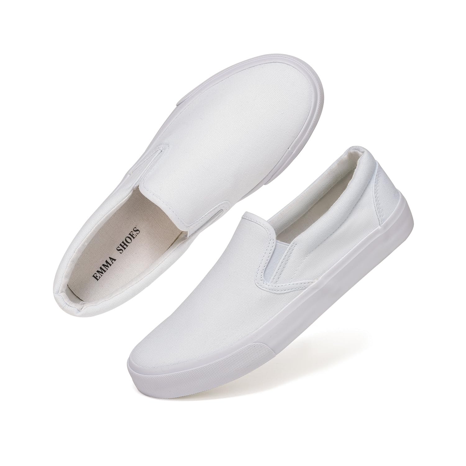 Emma Shoes kadın alçak bilekli bağcıksız kanvas günlük spor ayakkabı