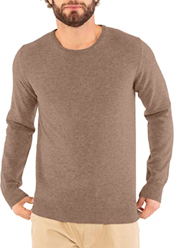 Marine Cashmere erkek saf kaşmir bisiklet yaka kazak, yumuşak %100 kaşmir iplik, M