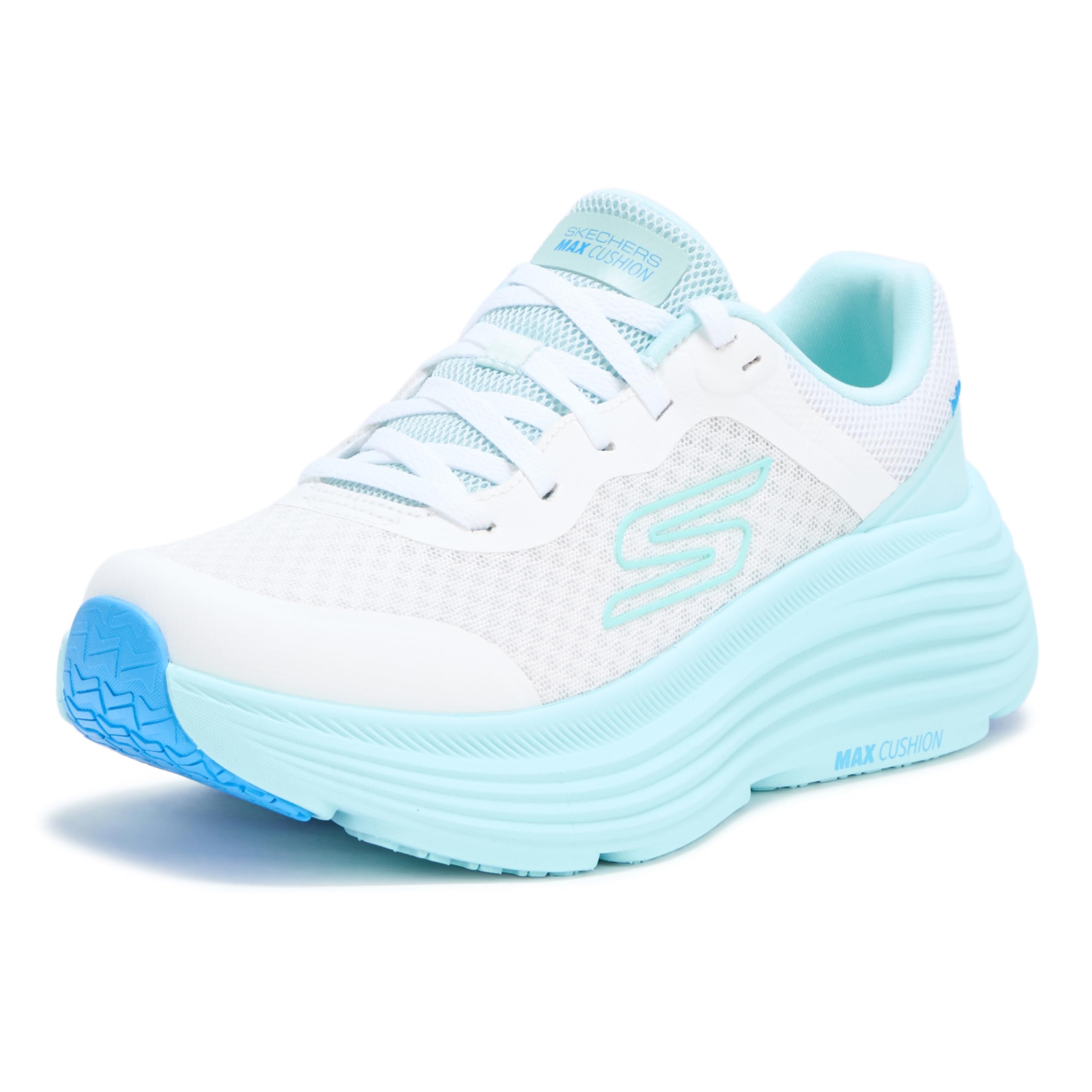 Skechers Max Cushioning Endeavour Canova kadın tenis ayakkabısı, beyaz/açık mavi, 8.5