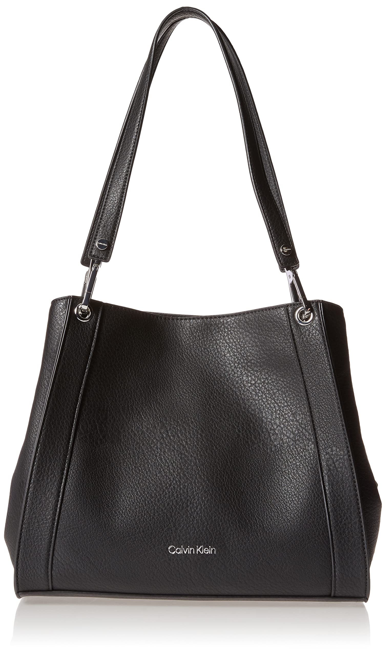 Calvin Klein Reyna üç bölmeli omuz çantası, siyah/gümüş