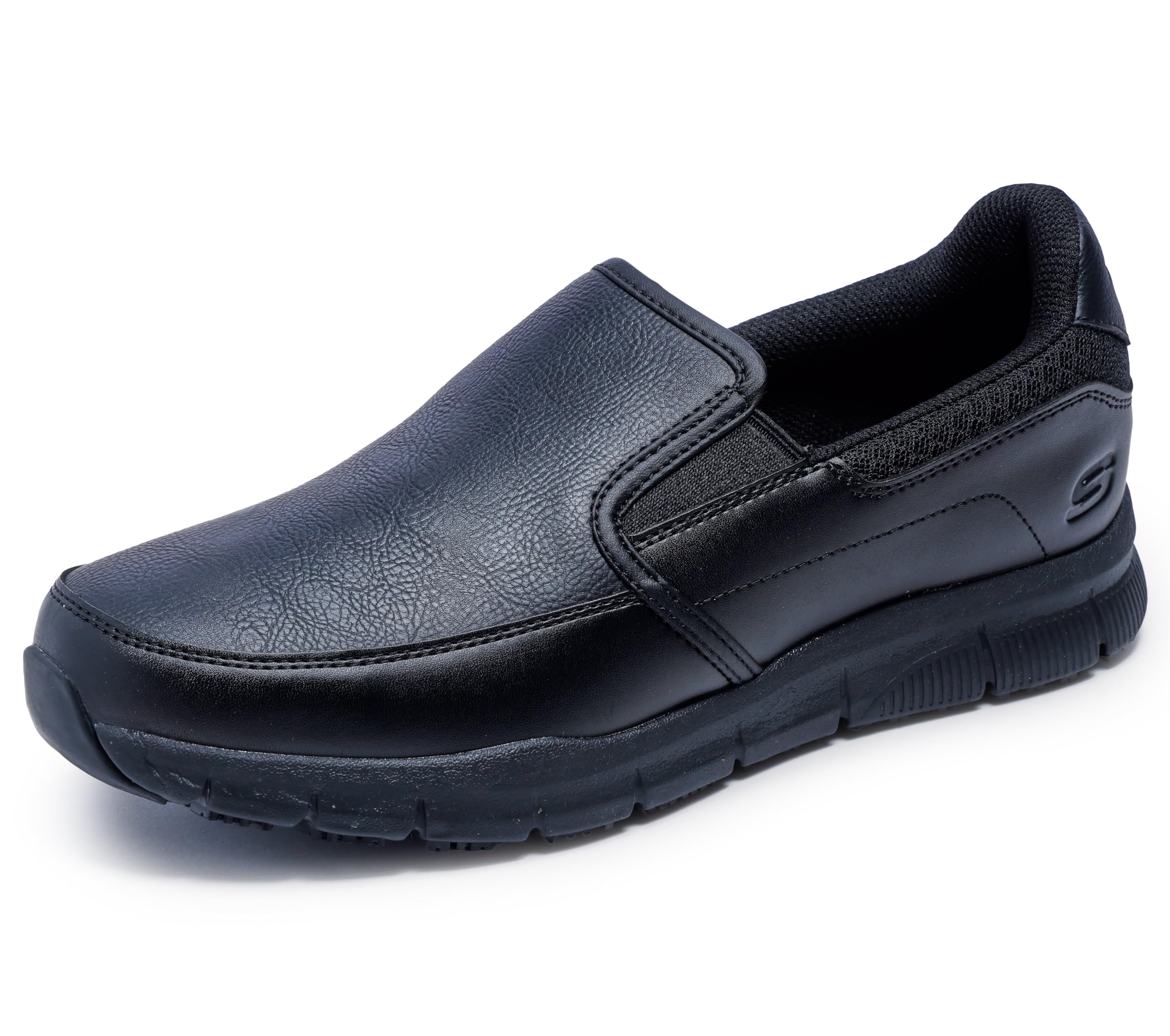 Skechers Work Nampa-Groton erkek iş ayakkabısı, siyah, 10.5 geniş kalıp