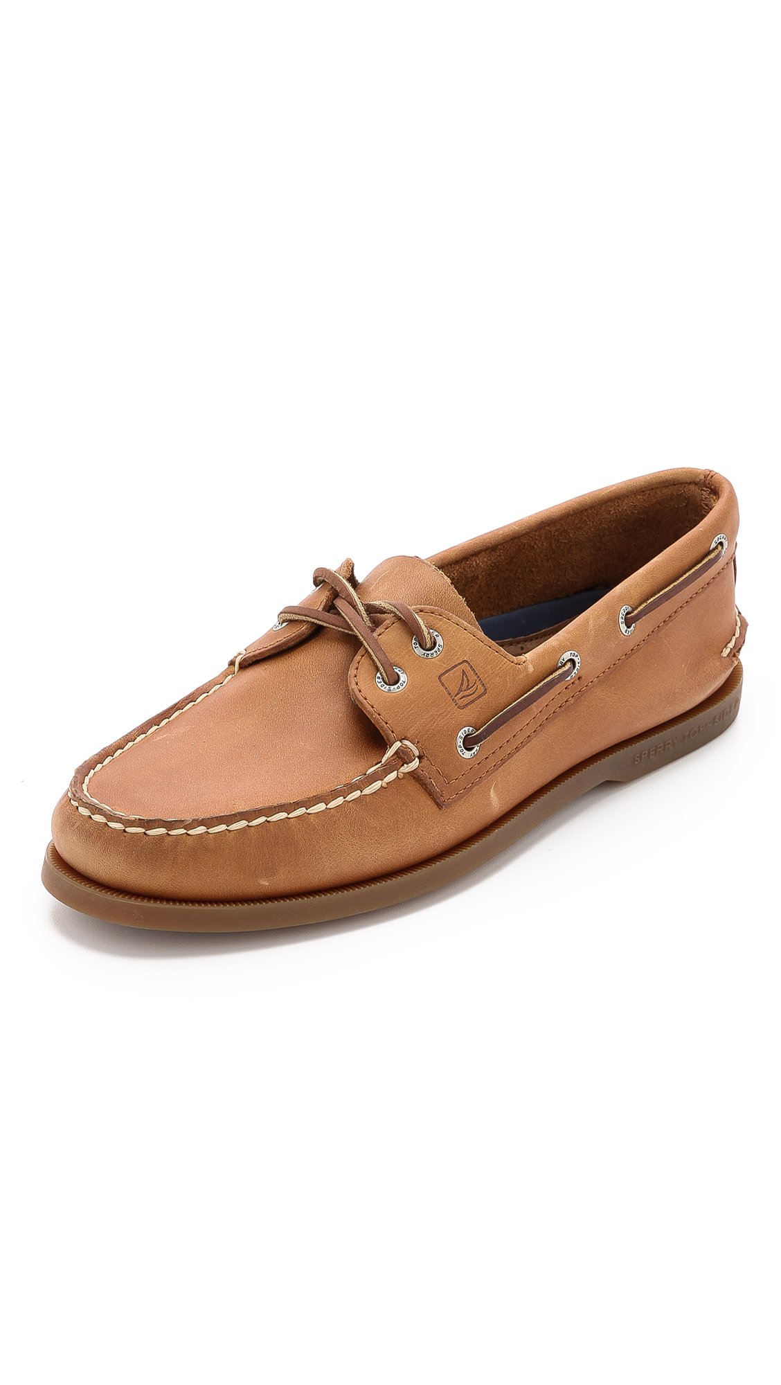 Sperry erkek Authentic Original deri iki delikli tekne ayakkabısı, Sahara, 9